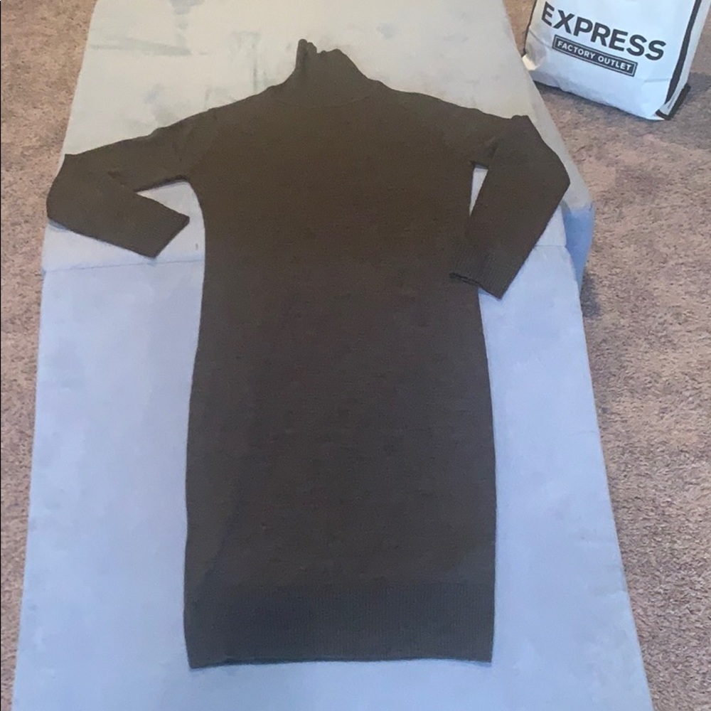 Turtle neck sweater dress